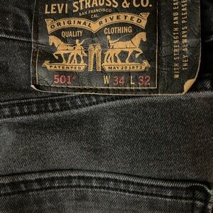 Levi's 501 Straight Fit Men's Jeans - Dark Gray